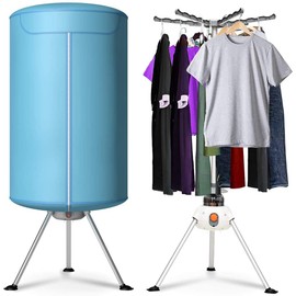 COSTWAY 23597-CYEP, Ventless Laundry, Hot Drying Machine with Heater for Home & Dorms Portable Clothes Dryer