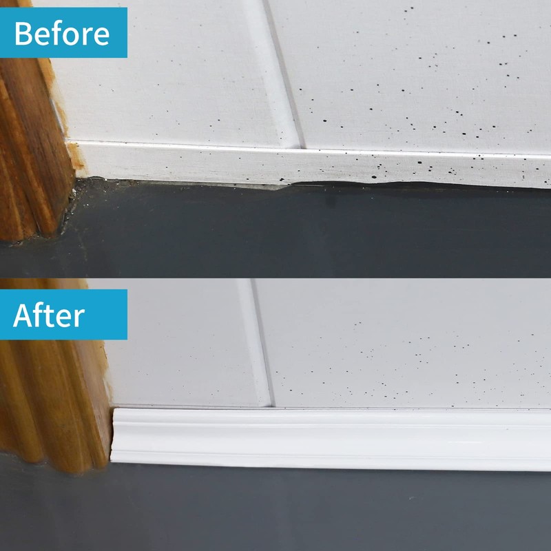 Flexible Trim Caulk Strip Wall Moulding Trim, 1 in x10