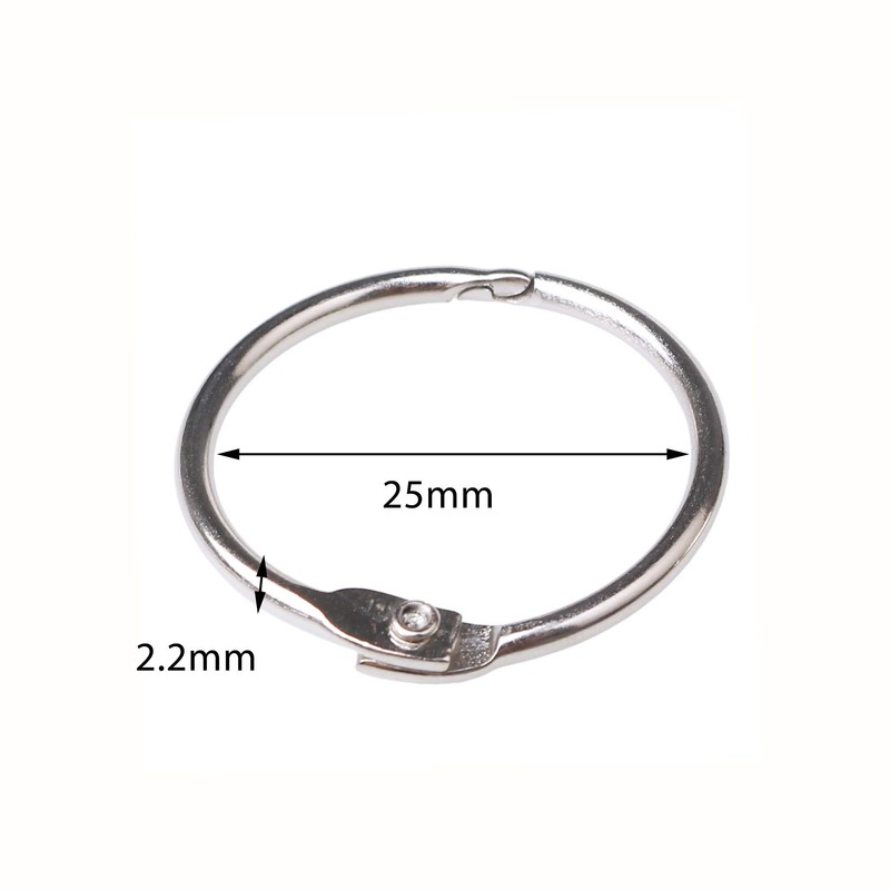kuou 20 Pcs Metal Book Rings, Loose Leaf Binders Book