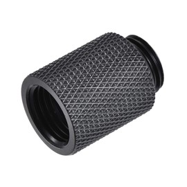 sourcing map Male to Female Extender Fitting G1/4 x 20mm for PC Water Cooling System Black