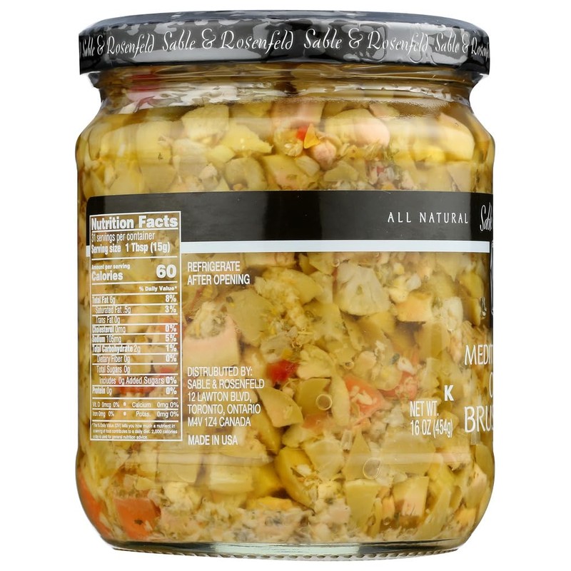 Sable and Rosenfeld Mediterranean Olive Bruschetta, 16 Ounce (Pack of