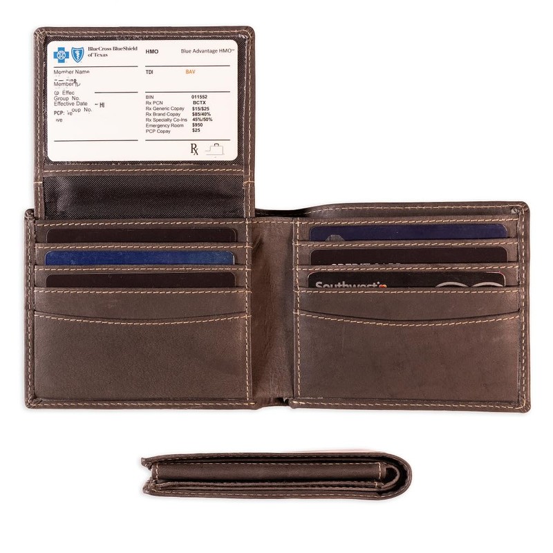 UC Leather Company Wallet for Men-Genuine Leather RFID Blocking Bifold