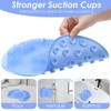 Guduling Shower Feet Scrubber Mat,Silicone Foot Scrubber Mat with Non-Slip