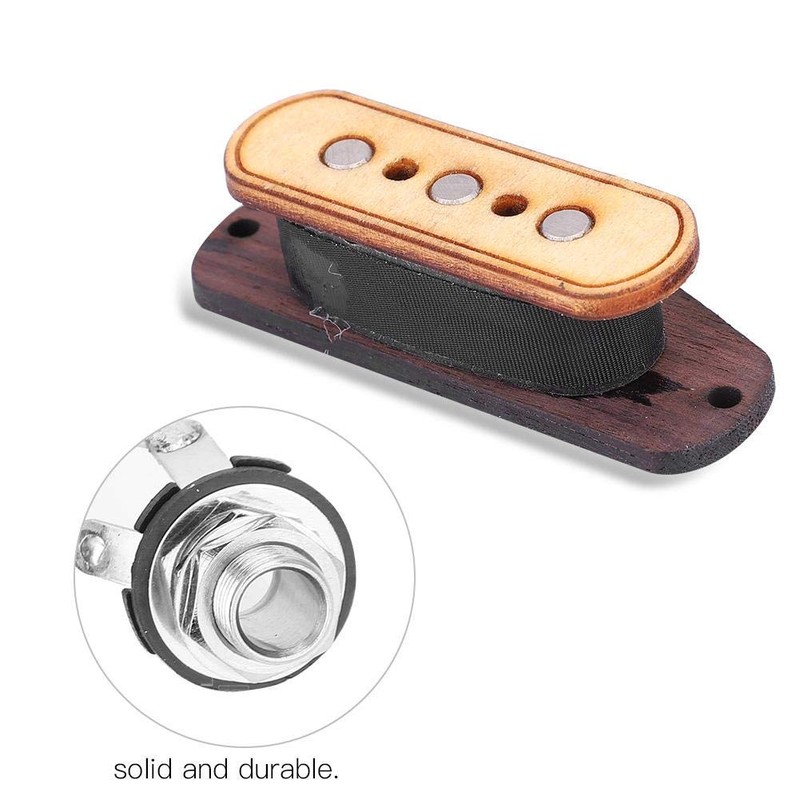 Universal Guitar Pickup Prewired 3 String Pickup Input Jack Acoustic