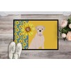 Caroline's Treasures WDK5341JMAT Summer Sunflowers Natural Eared White Boxer Doormat