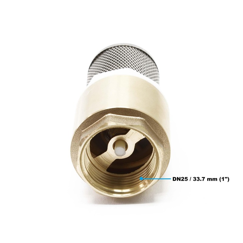 Brass Foot Valve with Check Valve and Stainless Steel Basket