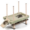 Pawfly Turtle Basking Dock with Ramp, Floating Reptile Platform for