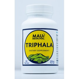 TRIPHALA 90 Veggie Capsules - 500mg per Capsule Organic Herbal Formula