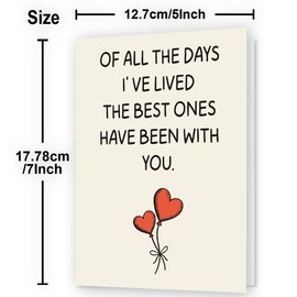 SurTikCard I Love You Card | Valentine Day Card Gifts | Happy Birthday or Anniversary Card & Gifts for Women, Men, Wife, Husband, Him, Her, Boyfriend, Girlfriend, Couple, Anyone | Wedding
