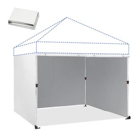 CROWN SHADES 8x8 Canopy Sidewalls (4pck) - Replacement Walls for 8x8 Gazebo, Event Shelter Accessories - White