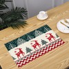 Set of 4 Christmas Place Mats, Washable Pixel Style Red