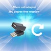 GELRHONR USB 2.0 to USB Female 90 Degree Adapter, Rotating
