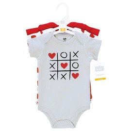 Hudson Baby Infant Girl Cotton Bodysuits, Love Hearts, Preemie