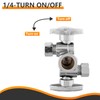 2-PCs HeSun Dual Shut Off Angle Valve, 1/2" Nominal (5/8"OD)