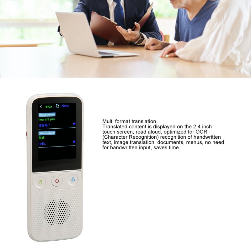 112 Languages Smart Voice Translator 2.4inch Touch Screen 1GB RAM