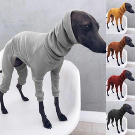 UOSIA Whippet Greyhound Clothes Lightweight Turtleneck Dog Pajamas Soft Breathable High Elasticity Dog Jumpsuit for Medium Large Big Dogs
