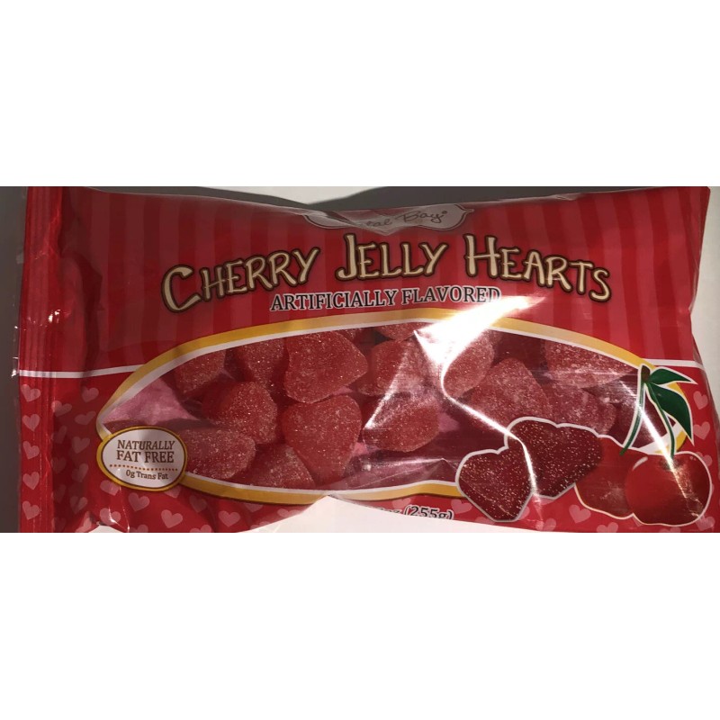 Coastal Bay Cherry Jelly Hearts Naturally Fat Free 1ea 9oz