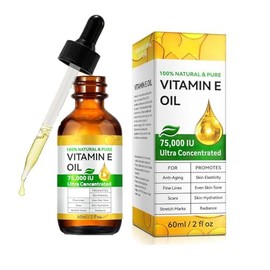 Aceite de Vitamina E para Masaje Corporal, 75000 UI, Orgánico, Hidratante para Piel Seca, Gua Sha (1PCS)