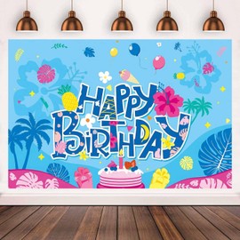 Birthday Decoration Stit Background Birthday Hawaiian Party Decoration for Party Decoration
