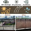 Abrotain Fence Privacy Screen Balcony Sun Shade Cloth 6'x32' 80%