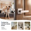 KNOBWELL 6 Pack Satin Nickel Door Handles Interior, Passage Door