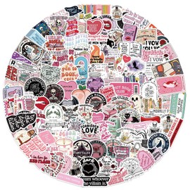 HTTDSLF 150 Stück Romantik Buch Aufkleber für Kindle, Aesthetic Sticker, Dekorative Asthetische, für Wasserflaschen, Scrapbooking, Laptops, für Kinder Mädchen Jugendliche