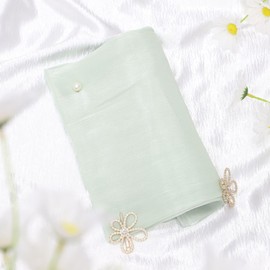 HURESON Women Premium Hijab Head Scarf Lightweight Shimmer Scarves Crepe Wedding Shawls and Wraps for Evening Dresses Shiny (Light Green)