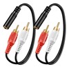 VCE 3.5mm to RCA Splitter, Gold Plated Male Stereo Audio