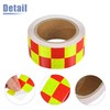 X AUTOHAUX Universal 5cmx10m Fluorescent Yellow and Red Checkered Car