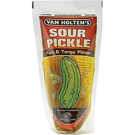 Van Holten's - Pickle-In-A-Pouch Jumbo Sour Pickles - Individually Pouched 12 Pack - SET OF 2