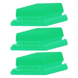 PATIKIL 3 Inch File Folder Tabs, 24pcs Hanging File Tabs Plastic Labels Clear Transparent with Inserts for Hanging File Binders Quick Identification Organizer, Green Slot