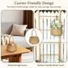 YINGXUN Wicker Picnic Basket with Foldable Metal Core Handle -