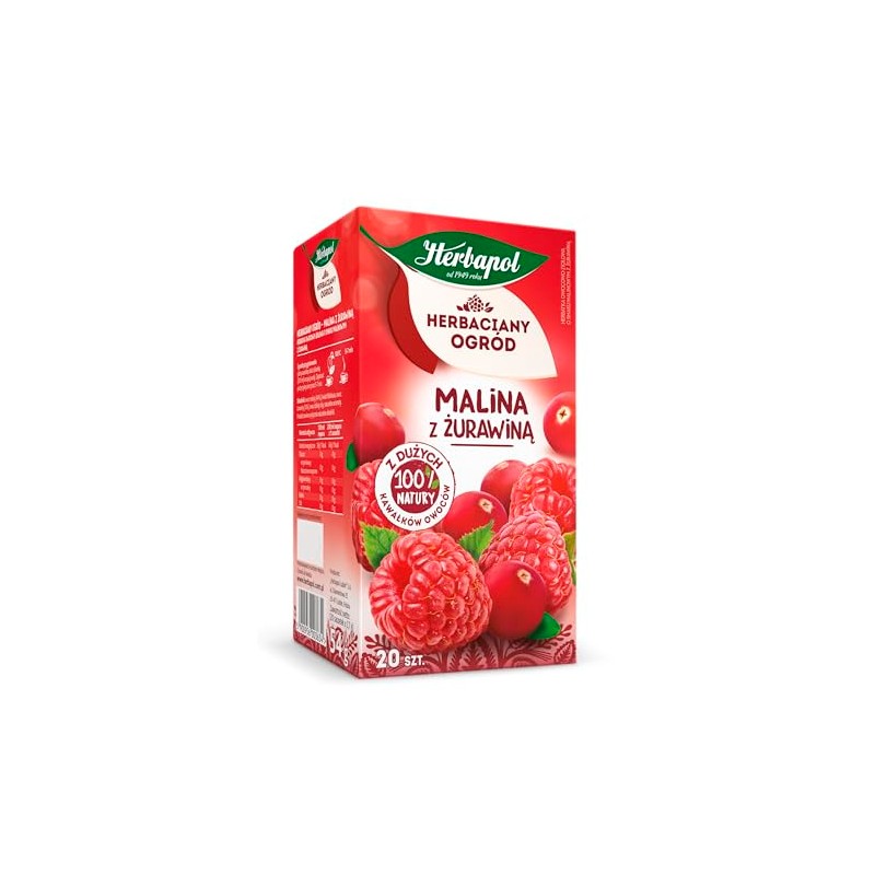 Raspberry & Cranberry Tea Natural Pure And Refreshing Herbal Fruit