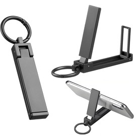 ZHSHXNGY Bag Hanger, Table Hook, Smartphone Stand, Zinc Alloy, Plated Treatment, Compact, Lightweight, Portable, Bag Hanging, Load Capacity 39.7 lbs (18 kg), For Travel, Office, Business Trips, Outings, With Key Holder, Matte Black
