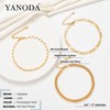 YANODA 3Pcs Gold Ankle Bracelets for Women Dainty 14k Gold