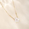 Niaspi Shell Flower Pendant Necklaces for Women Girls 18K Gold