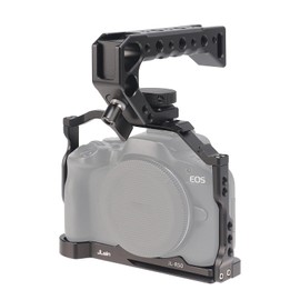 FOTGA Camera Cage and Top Handle Kit for Canon EOS R50 Camera, Aluminium Alloy Video Vlogging Camera Cage Rig, with NATO Rail and Quick Release Plate for Arca Swiss Standard