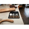 6 Piece Cheese Knife Set with Wooden Handle (Gold)