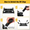 Nilight RV Steps Folding Aluminum Step Stool Heavy Duty Camper