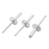 binifiMux 60pcs Large Flange Blind Rivets, 3/16" x 3/4" Aluminum