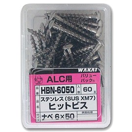 WAKAI HBN6050 Hit Bis Pan Head 0.2 x 2.0 inches (6 x 50 mm), 60 Pieces