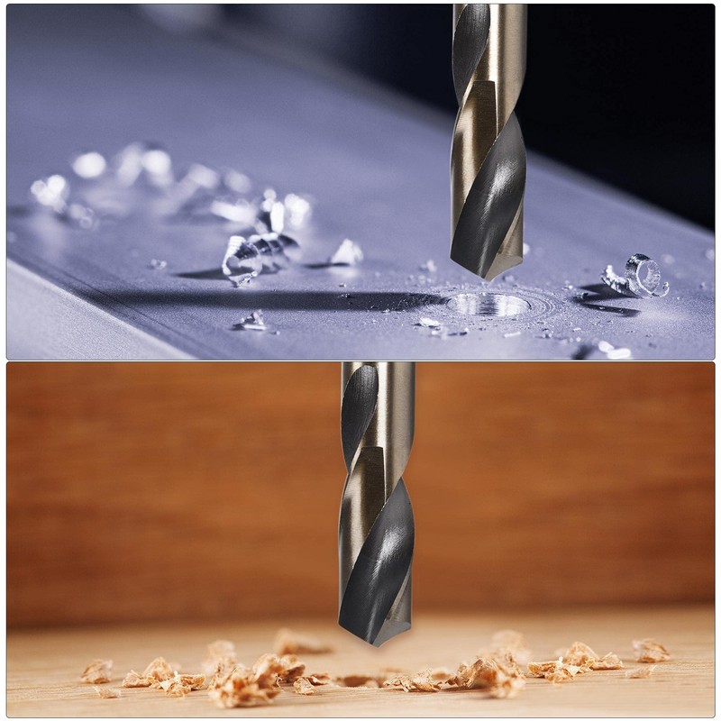 uxcell 5pcs Straight Shank Twist Drill Bits 2.5mm Gold Titanium