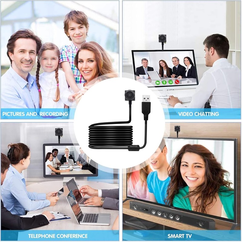 PEGATISAN Webcam HD 1080P Eye Contact Camera with Microphone 120