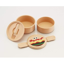 Skater ONWR1 Round Lunch Box, 16.9 fl oz (500 ml), Burger Conx, Made in Japan