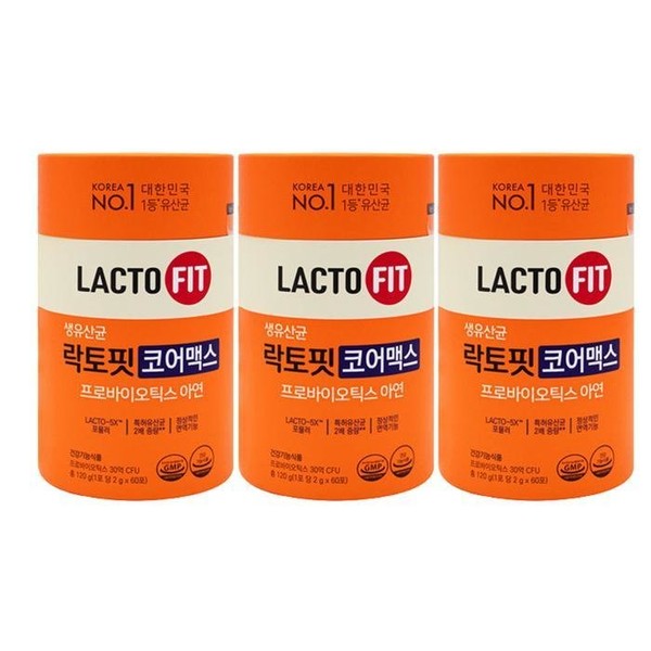 [Nutrition Friend] Lactopit Core Max Raw Lactobacillus 2g / [영양친구] 락토핏 코어맥스 생유산균 2g X 60포 3통, 3통