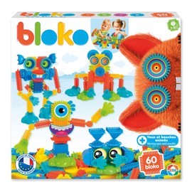 BLOKO - Set of 60 BLOKO Monsters with Animated Eyes and Mouths - From 12 Months