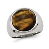 Mens Tigers Eye Ring in Stainless Steel