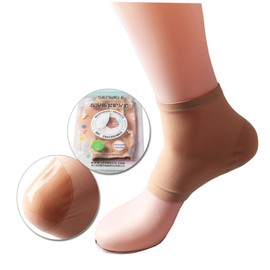 WOONEKY Heel Protection Cushion Sleeve Skin Color Comfortable Foot Sleeve for Women Thin Profile Design Relieves Pressure and Friction for Workout and Daily Wear