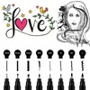 GETHPEN Calligraphy Pens, Hand Lettering Pens, 8 Size Calligraphy Pens