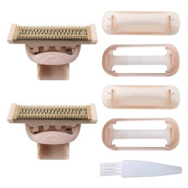 Quick-Repl. Razor Replacement Heads for Flawless nu Razor, Hair Remover Replacement Head, Rose Gold Plated Body Replacement Heads 2-PACK